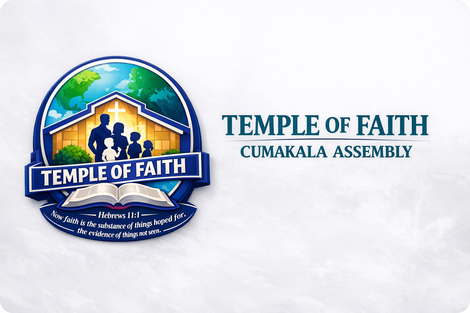 Congregation worshiping during Sunday service